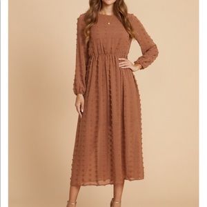 Women’s brown midi dress size L